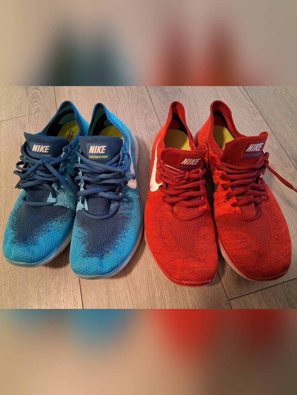 Men's Nike Free RN Flyknit 2017 running shoes - 2 Pairs Size 9
